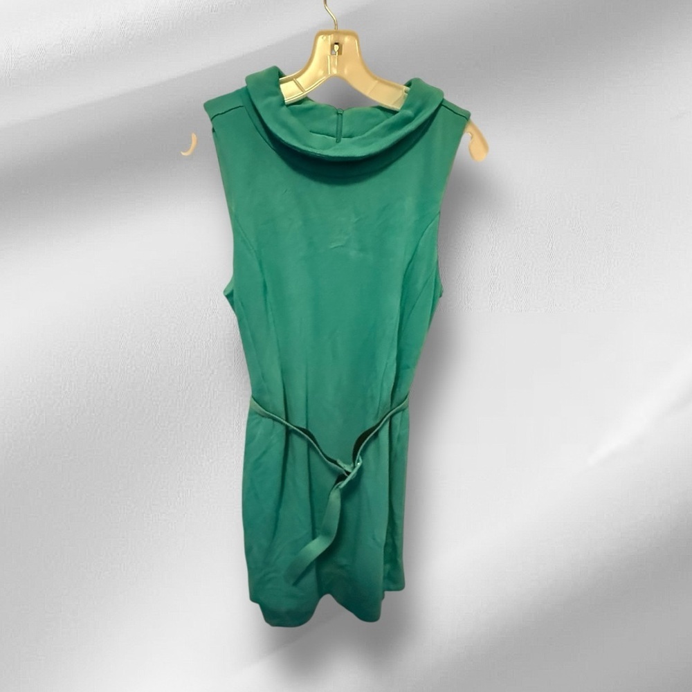 Michael Edwards Green Dress With Belt